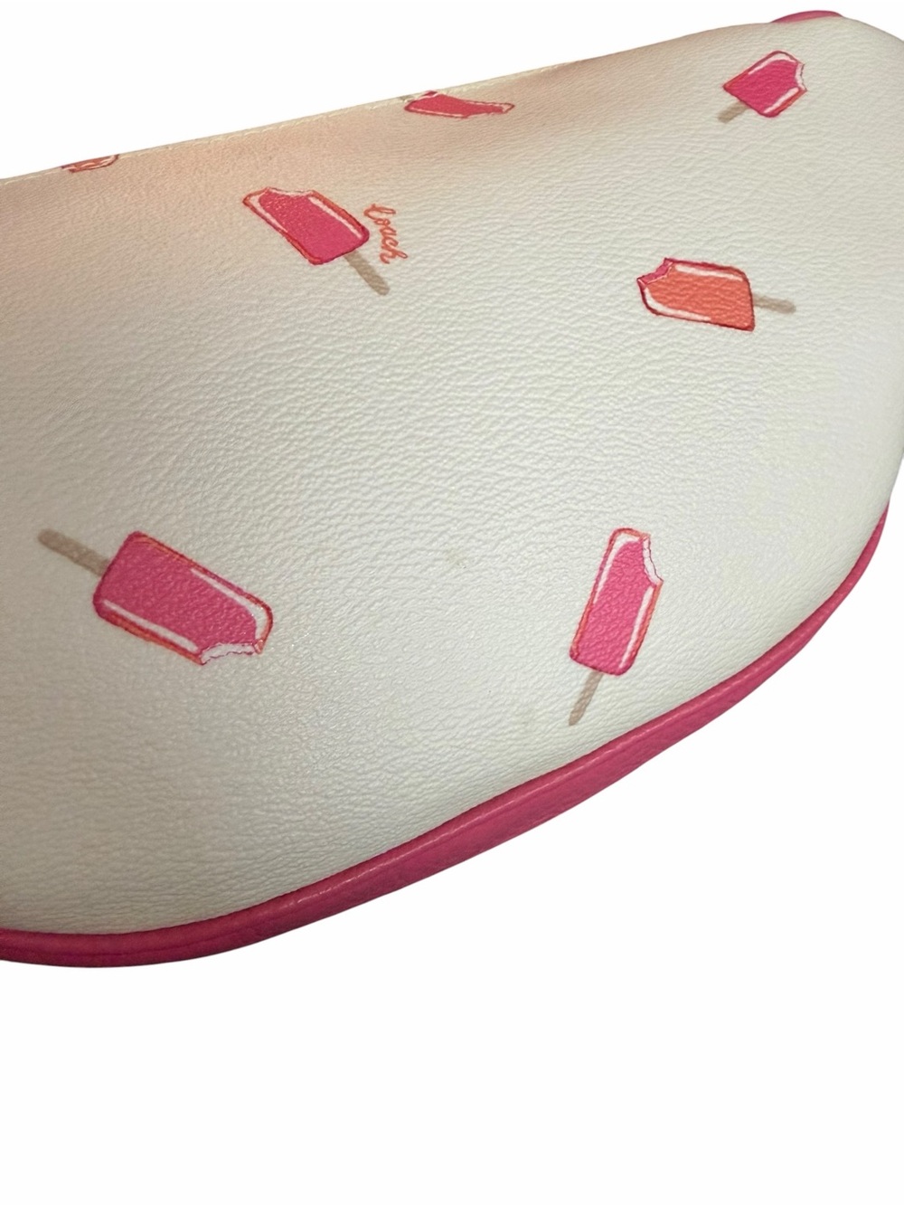 🌟Coach 💓Pink and Cream Authentic Leather Popsicle “Chalk Multi” MINT Belt Bag - Picture 13 of 16